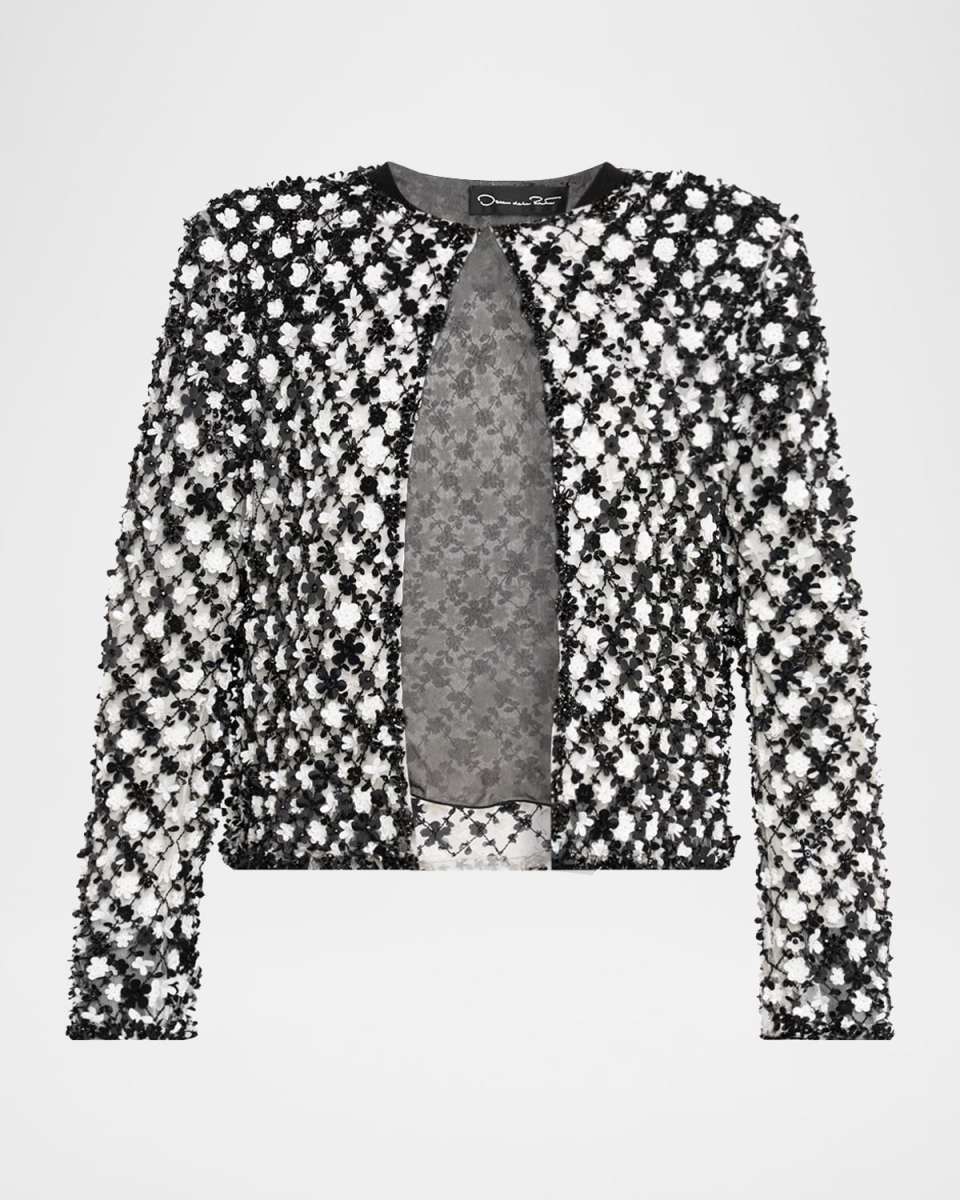 Sequined Embroidered Tailored Jacket